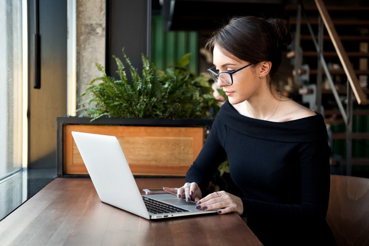 Woman at computer